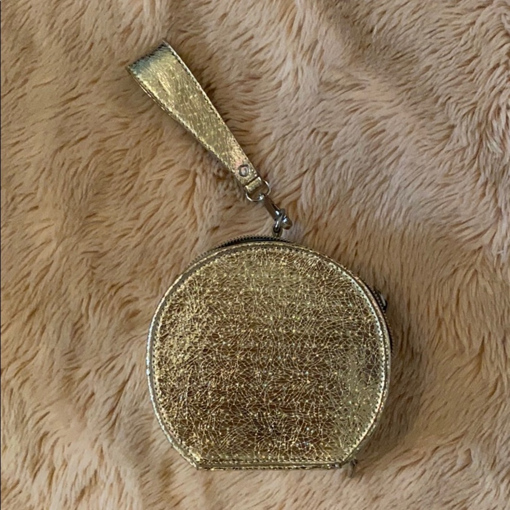 Gold accessory clutch